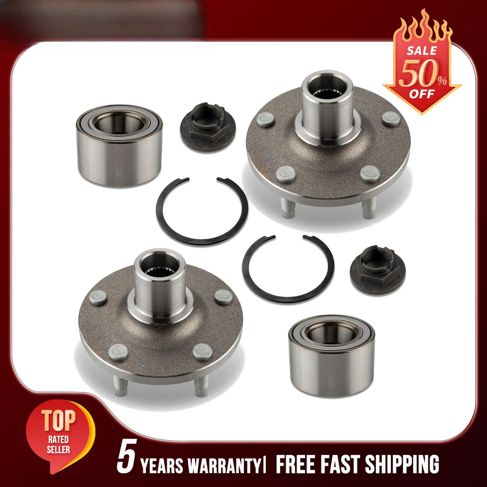 Pair Front Wheel Hub Bearing Assembly For 2001-2012 Ford Escape 518515 SK518515
Pair Front Wheel Hub Bearing Assembly For 2001-2012 Ford Escape 518515 SK518515