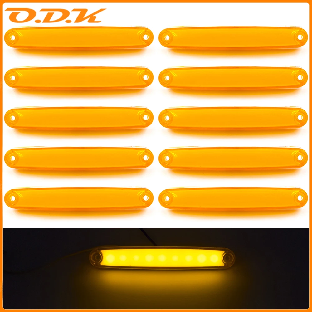 30pcs/10pcs 12V 24V 9 LED Side Marker Turn Signal Light Clearance Warning Tail Lamp Brake Indicator Truck Trailer Yellow light
30pcs/10pcs 12V 24V 9 LED Side Marker Turn Signal Light Clearance Warning Tail Lamp Brake Indicator Truck Trailer Yellow light