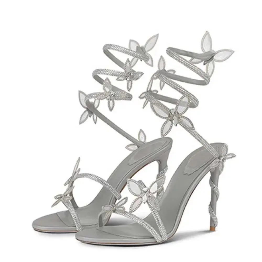 2026 Spring Premium Satin Rhinestone Butterfly Wrap Ankle Strap Sandals Open Toe Stiletto Heel for Wedding, Party & Evening
2026 Spring Premium Satin Rhinestone Butterfly Wrap Ankle Strap Sandals Open Toe Stiletto Heel for Wedding, Party & Evening