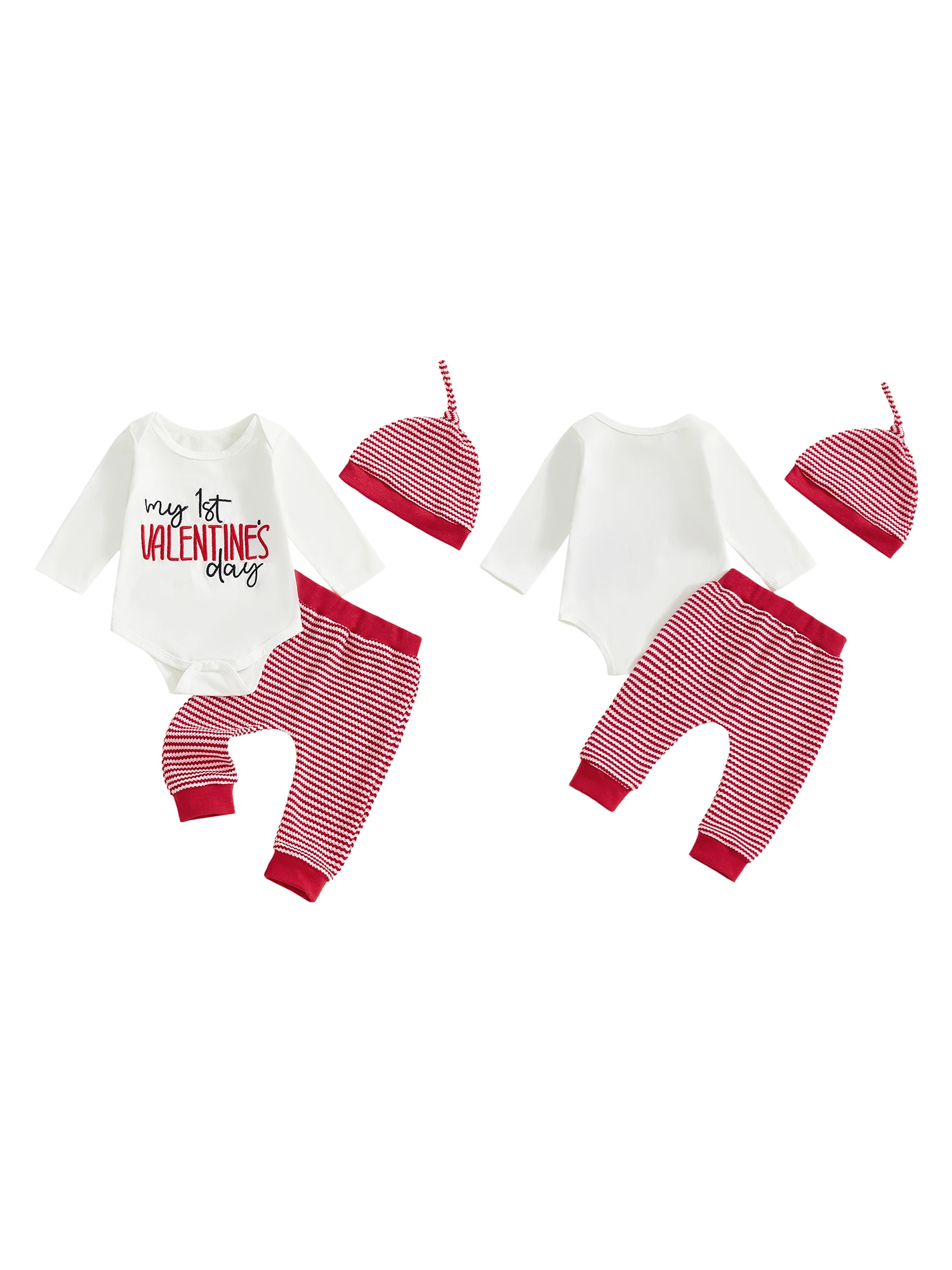 Adorable Baby Girl s Valentine s Day Outfit Set with Heart Print Romper Pants and Matching Headband 3-Piece Ensemble
Adorable Baby Girl s Valentine s Day Outfit Set with Heart Print Romper Pants and Matching Headband 3-Piece Ensemble