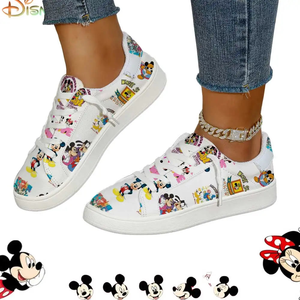 Cute Mickey Mouse & Friends Low-Top Canvas Shoes with Allover Cartoon Print
Cute Mickey Mouse & Friends Low-Top Canvas Shoes with Allover Cartoon Print