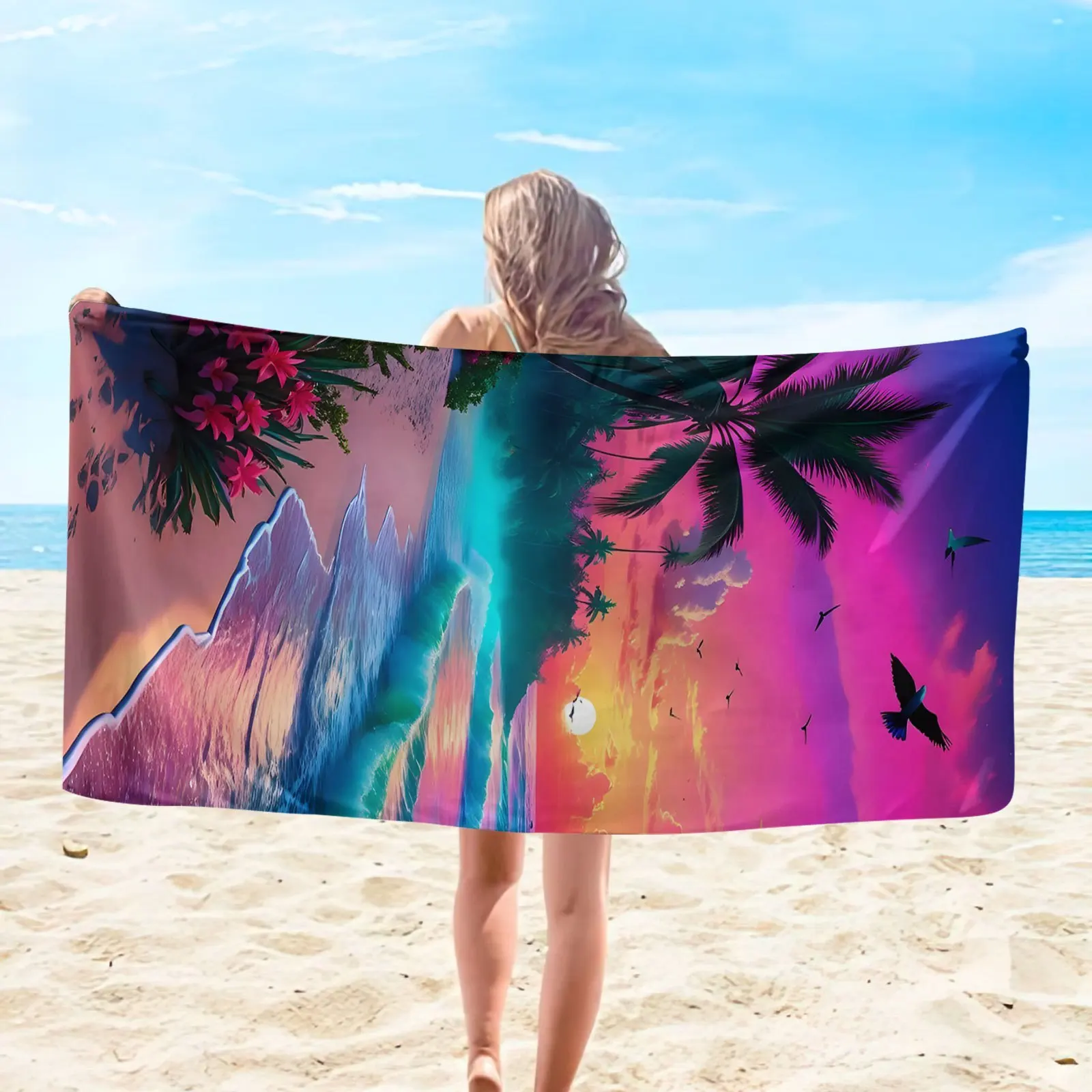 Vibrant Sunset Beach Bath Towel - Soft, Super Absorbent & Tropical Design for Everyday Use & Perfect for Relaxing Moments
Vibrant Sunset Beach Bath Towel - Soft, Super Absorbent & Tropical Design for Everyday Use & Perfect for Relaxing Moments