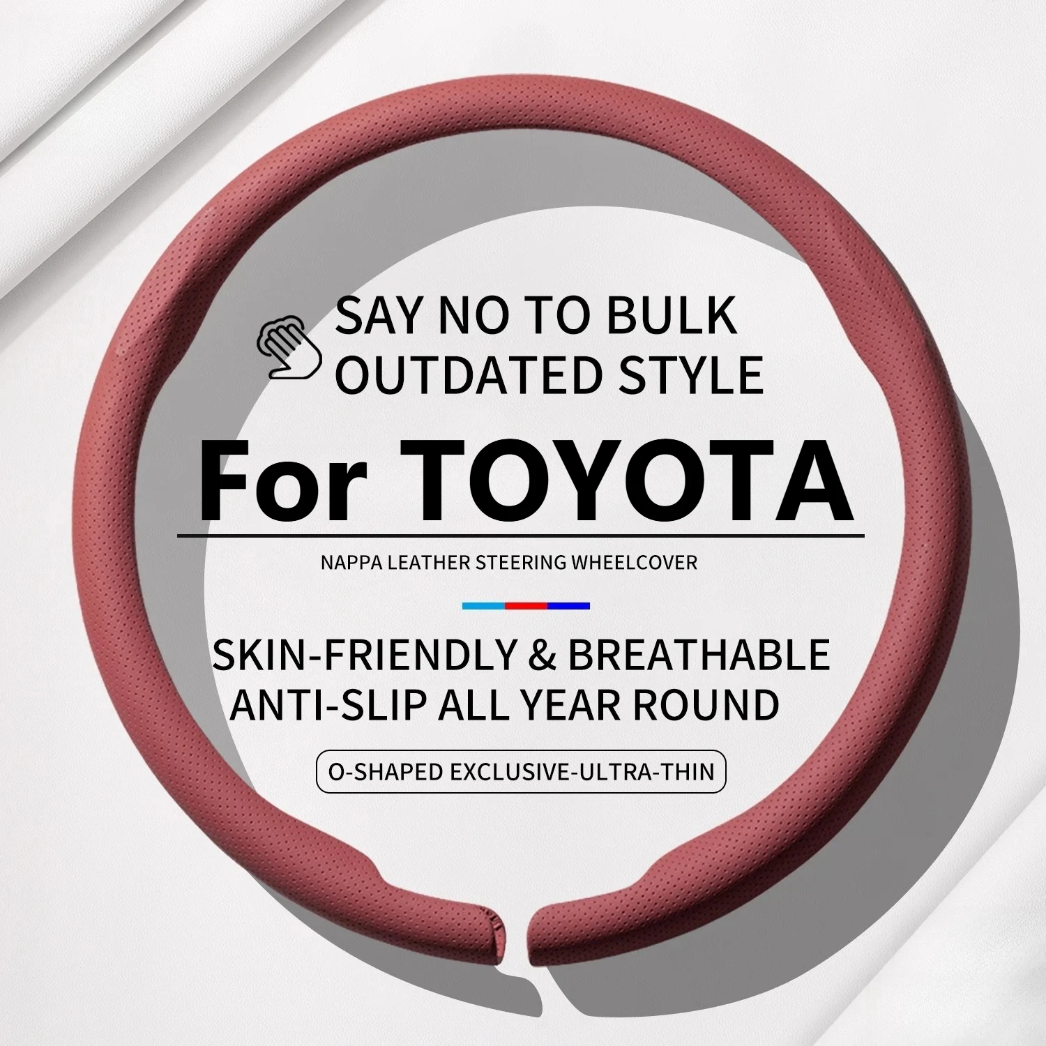 Ultra-Thin Luxury Anti-Slip Breathable Steering Wheel Cover For TOYOTA Hilux Corolla Tacoma Camry Yaris C-HR RAV4 Sienna
Ultra-Thin Luxury Anti-Slip Breathable Steering Wheel Cover For TOYOTA Hilux Corolla Tacoma Camry Yaris C-HR RAV4 Sienna