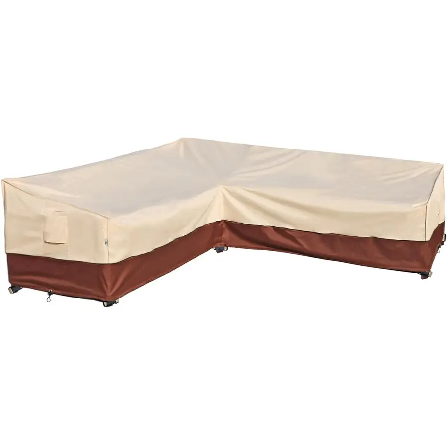 Sectional Cover VShaped Garden Patio Furniture Covers Waterproof RipStop AntiUV 600D Outdoor Couch Sofa Cover with 3 Air Vents,
Sectional Cover VShaped Garden Patio Furniture Covers Waterproof RipStop AntiUV 600D Outdoor Couch Sofa Cover with 3 Air Vents,