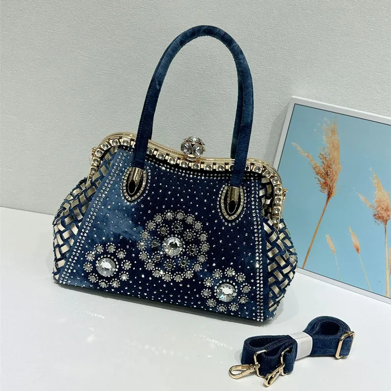 New Women's Fashion Denim Sunflower Diamond Tote Bag Large Capacity Woven Gradient Shoulder Crossbody Bag
New Women's Fashion Denim Sunflower Diamond Tote Bag Large Capacity Woven Gradient Shoulder Crossbody Bag