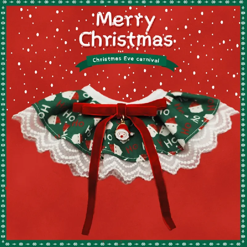 Christmas Lace Saliva Towel With Bell Pet Bow Bib Collar Scarf Plaid Bow Pendant For Dog Cat Collar Necklace Grooming Accessory
Christmas Lace Saliva Towel With Bell Pet Bow Bib Collar Scarf Plaid Bow Pendant For Dog Cat Collar Necklace Grooming Accessory
