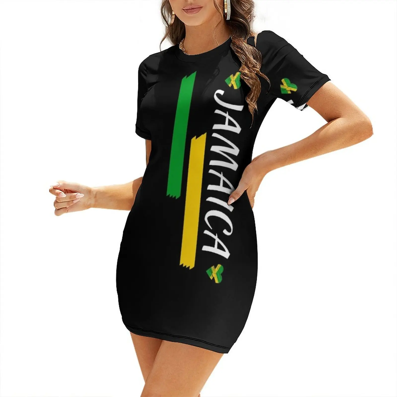 Jamaica Centric Simple Short-Sleeved Dress Women's summer skirt Woman clothing Womens dresses evening dresses ladies Dress
Jamaica Centric Simple Short-Sleeved Dress Women's summer skirt Woman clothing Womens dresses evening dresses ladies Dress