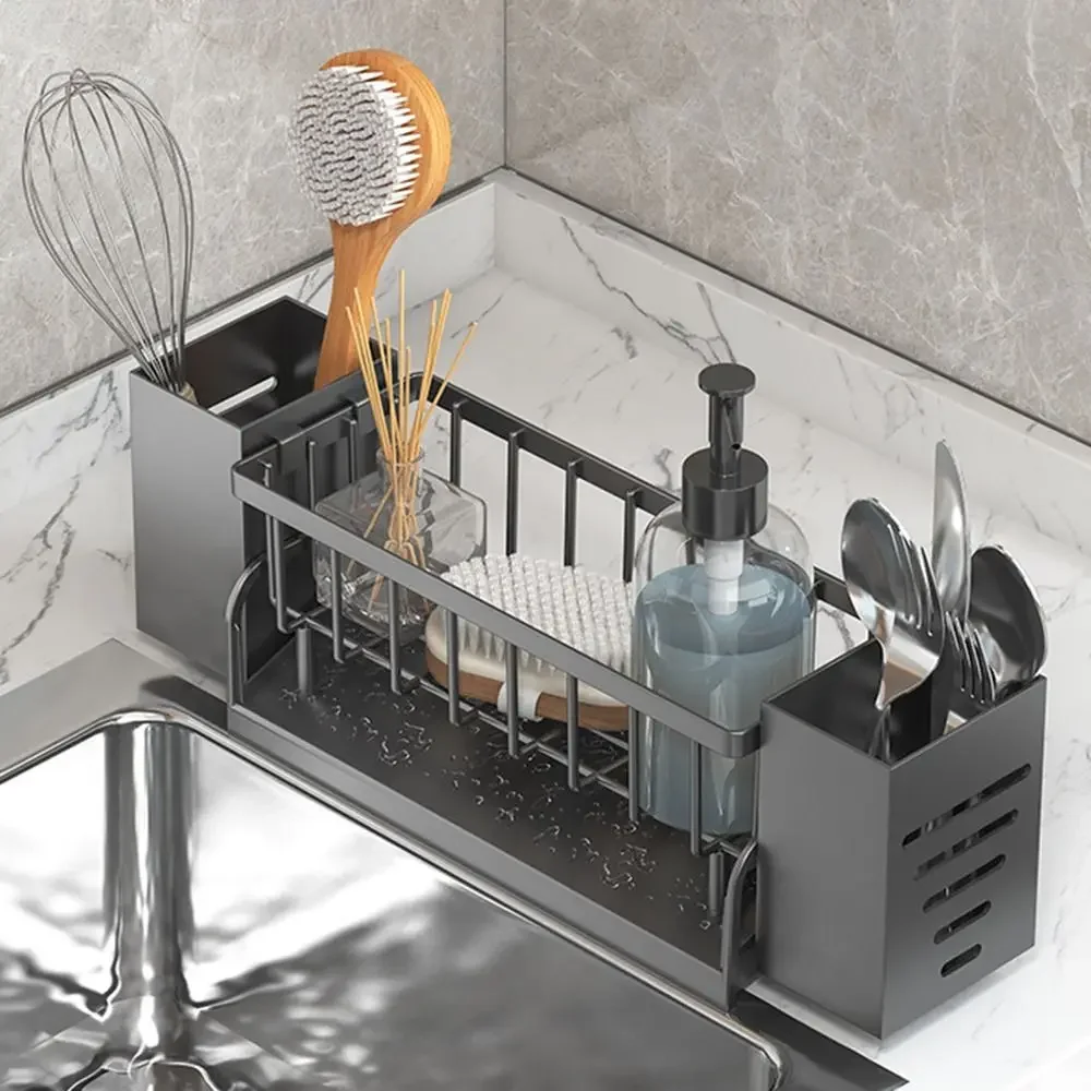 Self-draining Kitchen Sink Rack Rustproof Quick Dry Kitchen Sponge Holder Removable Cup Large Capacity Sink accessories Sieve
Self-draining Kitchen Sink Rack Rustproof Quick Dry Kitchen Sponge Holder Removable Cup Large Capacity Sink accessories Sieve