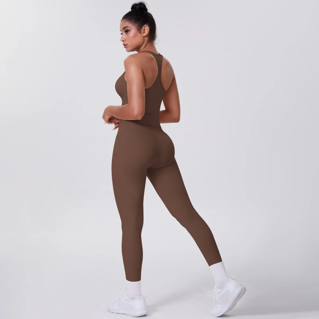 High Waist Hip Lift Yoga Suits Brushed Tight-Fitting Quick-Dry Racerback Pocket Sports Set Pilates Running Fitness Yoga 2pc Set
High Waist Hip Lift Yoga Suits Brushed Tight-Fitting Quick-Dry Racerback Pocket Sports Set Pilates Running Fitness Yoga 2pc Set