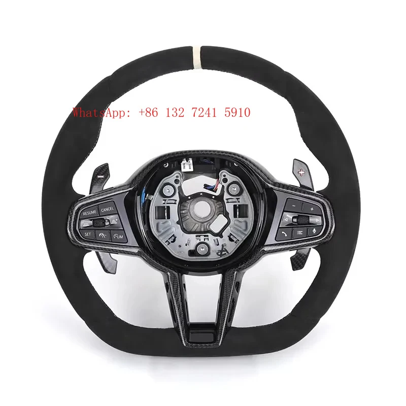 In Stock Customized Leather Material Carbon Fiber Frame Flat Bottom Car Steeing Wheel for G10 G20 G38 G12 G18 Hongsheng
In Stock Customized Leather Material Carbon Fiber Frame Flat Bottom Car Steeing Wheel for G10 G20 G38 G12 G18 Hongsheng
