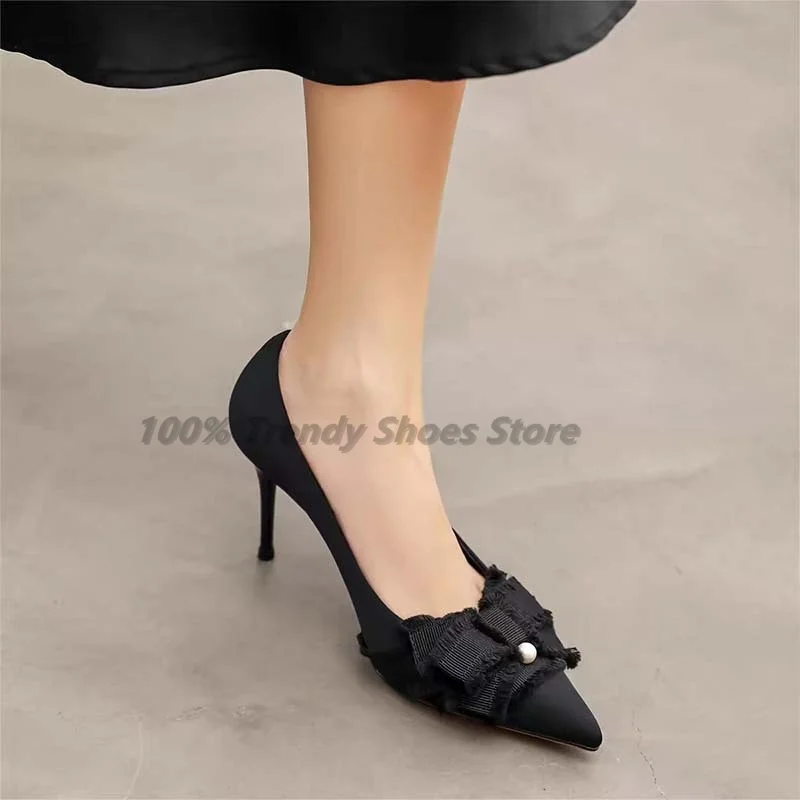 Pearl Tassel Bow Fashion Single Shoes Female 2025 Spring New Pointed Shallow Mouth Fine with High Heels Foreign Trade
Pearl Tassel Bow Fashion Single Shoes Female 2025 Spring New Pointed Shallow Mouth Fine with High Heels Foreign Trade