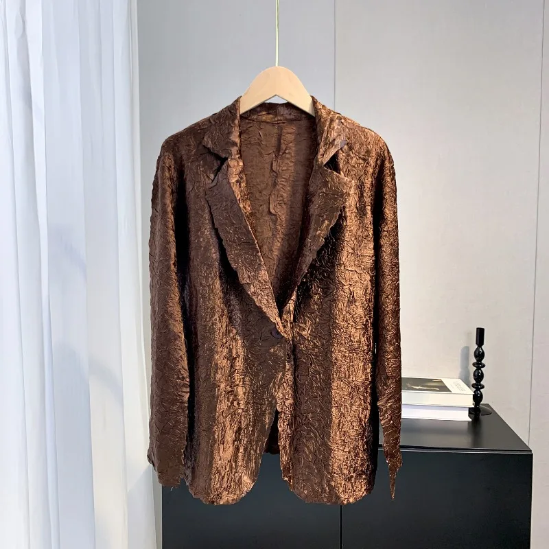 SMVP Handmade Pleated Textured Blazer Women High-class Sense of Spring and Fall Models Casual Versatile Tops Female Jackets
SMVP Handmade Pleated Textured Blazer Women High-class Sense of Spring and Fall Models Casual Versatile Tops Female Jackets