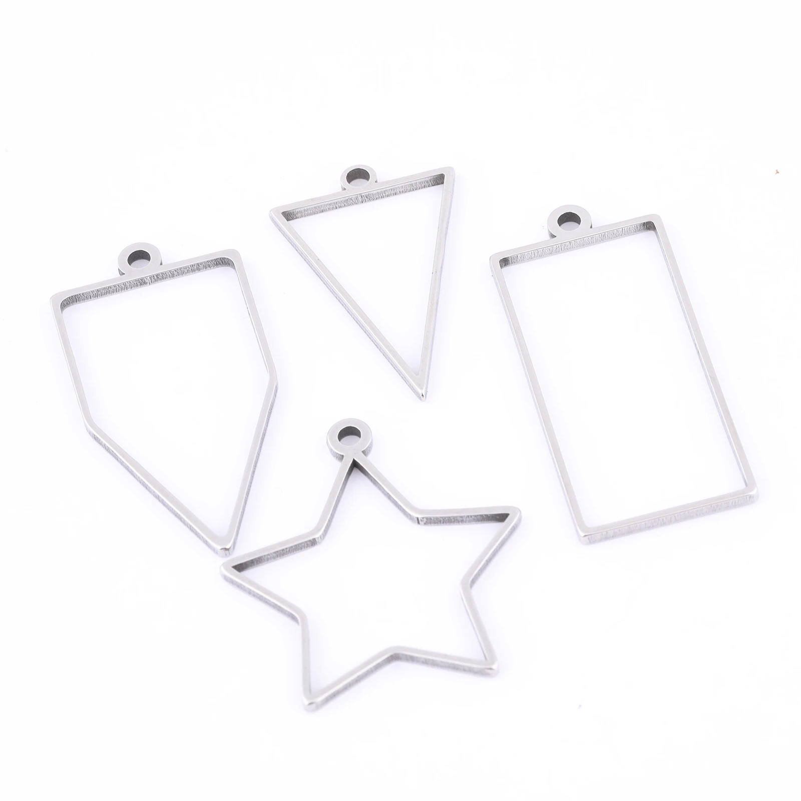 10pcs Stainless Steel 1.8mm Thick Triangle Star Open Bezel Charms Diy Hollow Pendant Frame For Resin Jewelry Making Supplies
10pcs Stainless Steel 1.8mm Thick Triangle Star Open Bezel Charms Diy Hollow Pendant Frame For Resin Jewelry Making Supplies