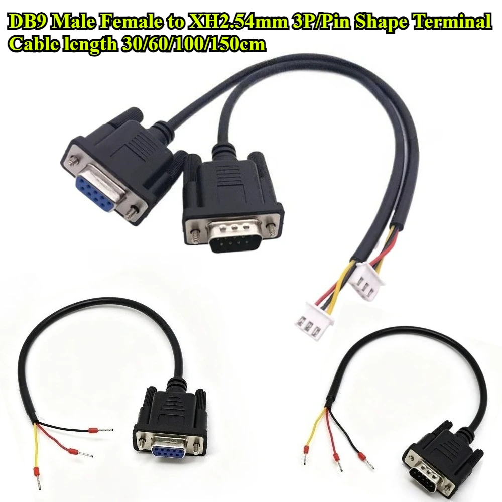 2Pcs DB9 Serial Cable Male Female with Terminal Wire Double Shield Connecting Line RS232 485 422 Data Line 9Pin to XH2.54mm 3Pin
2Pcs DB9 Serial Cable Male Female with Terminal Wire Double Shield Connecting Line RS232 485 422 Data Line 9Pin to XH2.54mm 3Pin