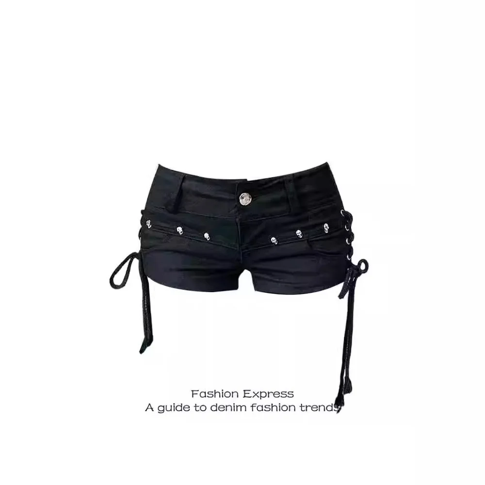 StreetFashion Shorts Ultra Low Waist Denim Shorts Super High Cut Riveted Shorts NightclubStyle Glamorous Edgy Hot Pants
StreetFashion Shorts Ultra Low Waist Denim Shorts Super High Cut Riveted Shorts NightclubStyle Glamorous Edgy Hot Pants