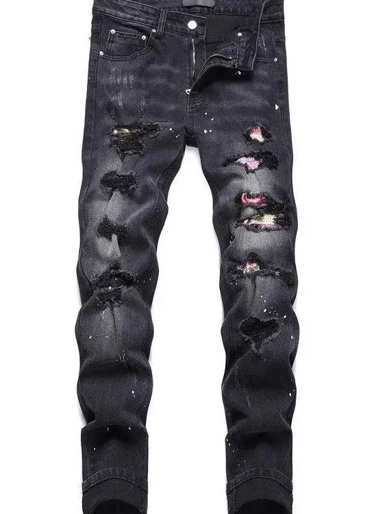 Luxury Street Style Men's Stretchy Slim Fit Jeans Patchwork Ripped Casual Breathable Wear Resistant Comfortable Fitted Jeans
Luxury Street Style Men's Stretchy Slim Fit Jeans Patchwork Ripped Casual Breathable Wear Resistant Comfortable Fitted Jeans