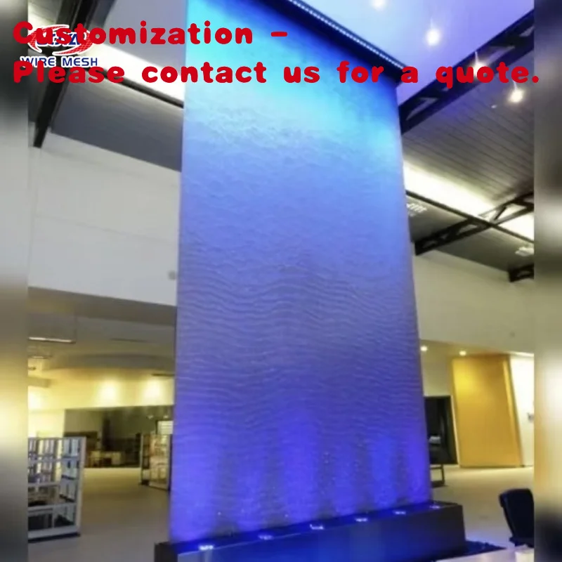 custom.SS304/316 Изготовленная на заказ металлическая сетчатая занавеска из нержавеющей стали с водопадом для внутренней занавески
custom.SS304/316 Изготовленная на заказ металлическая сетчатая занавеска из нержавеющей стали с водопадом для внутренней занавески