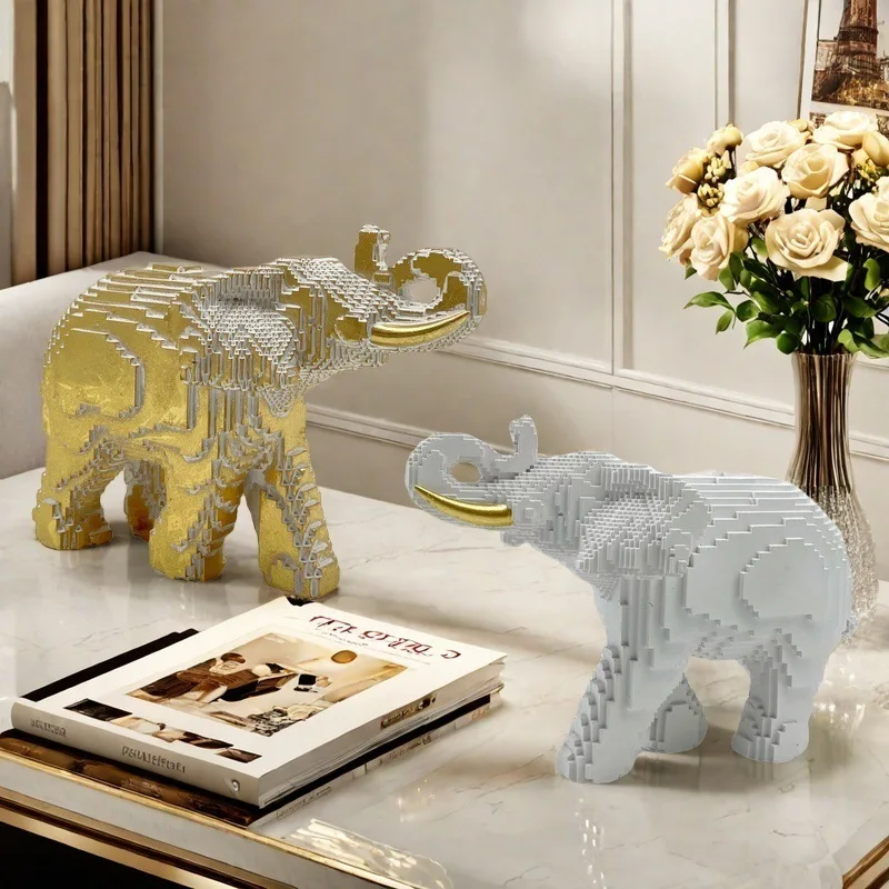 Geometry Building Blocks Elephant Ornaments Resin Abstract Art Animal Statues Home Study Entrance Feng Shui Crafts Decorations
Geometry Building Blocks Elephant Ornaments Resin Abstract Art Animal Statues Home Study Entrance Feng Shui Crafts Decorations