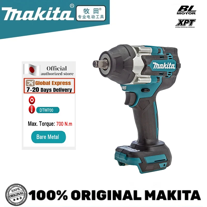 Makita DTW700 Cordless Impact Wrench 18V Brushless Motor 700 Nm Variable Speed Electric Wrench High Effieiency Durable Auto Stop
Makita DTW700 Cordless Impact Wrench 18V Brushless Motor 700 Nm Variable Speed Electric Wrench High Effieiency Durable Auto Stop