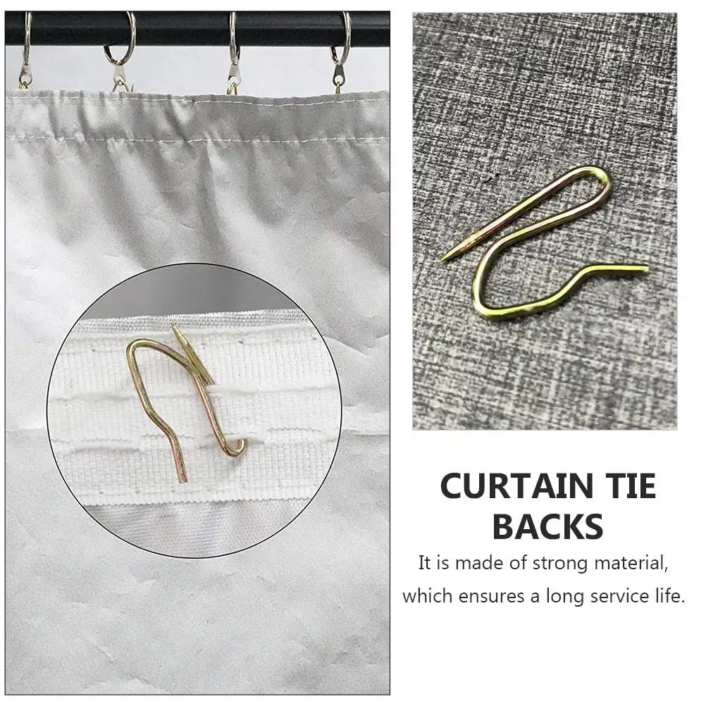50 Pcs Curtain Hook Bay Tie Backs Adjustable Black Out Drapery Simple Tiebacks Household
50 Pcs Curtain Hook Bay Tie Backs Adjustable Black Out Drapery Simple Tiebacks Household