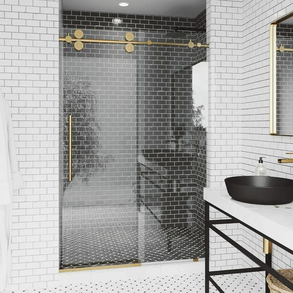 Adjustable Frameless Sliding Shower Door with Clear Tempered Glass, 56-60 in. W x 74 in. H,Shower Door Suitable for bathrooms
Adjustable Frameless Sliding Shower Door with Clear Tempered Glass, 56-60 in. W x 74 in. H,Shower Door Suitable for bathrooms