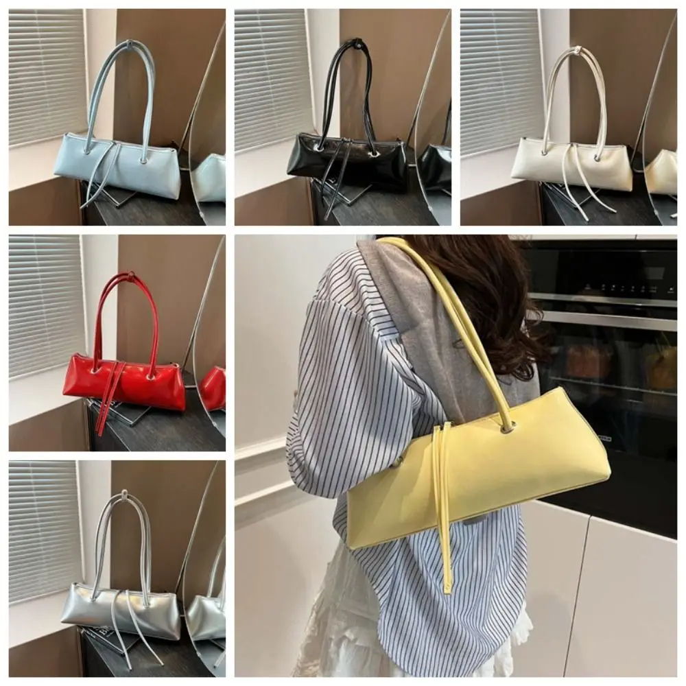 All-match Sweet French Stick Handbag Y2K Solid Color PU Shoulder Bag Anti-splash Water Retro Texture Underarm Bags Women
All-match Sweet French Stick Handbag Y2K Solid Color PU Shoulder Bag Anti-splash Water Retro Texture Underarm Bags Women