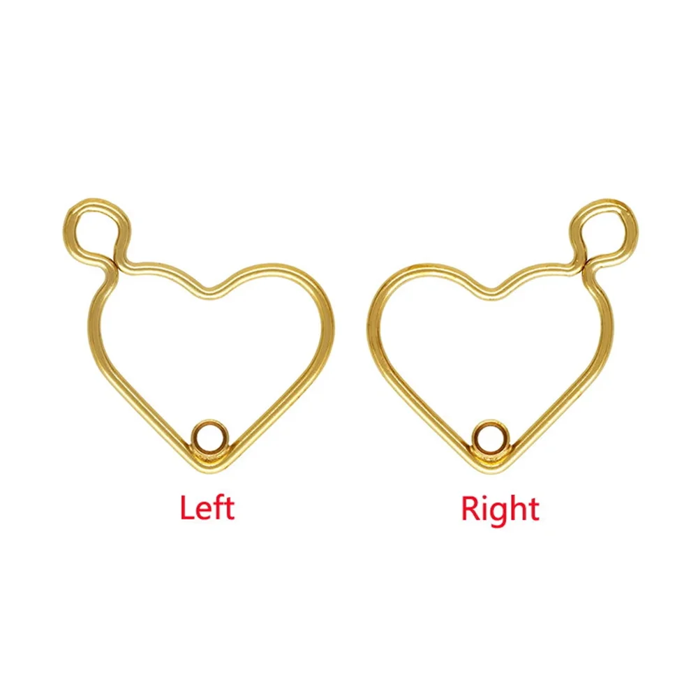 2pcs 14K Gold Filled Left Right Ring Love Heart Charms w/ Bezel for 2mm CZ Stone 15.5mm
2pcs 14K Gold Filled Left Right Ring Love Heart Charms w/ Bezel for 2mm CZ Stone 15.5mm