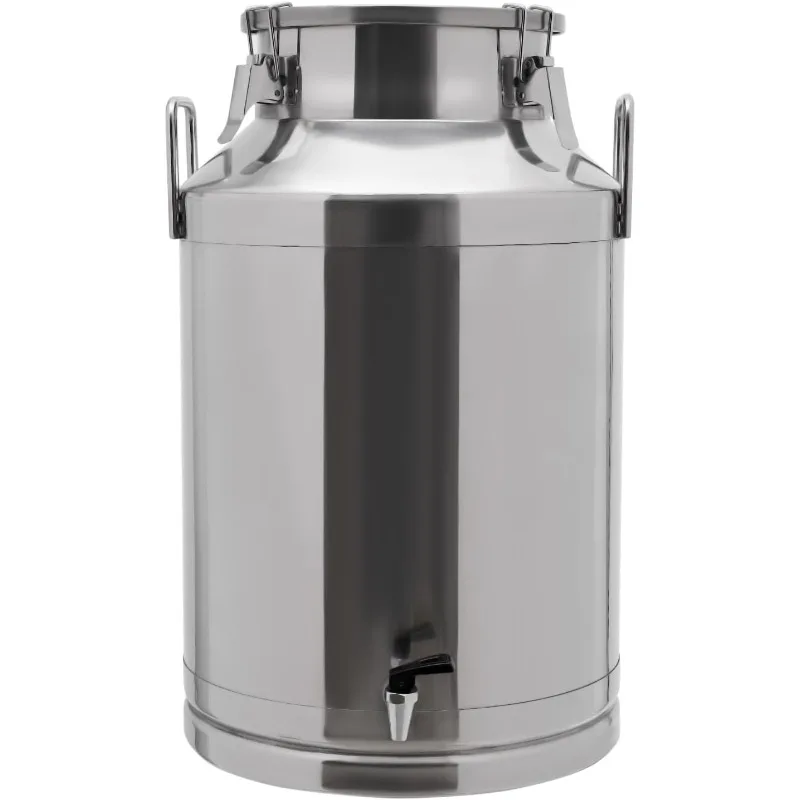 60L/15.85Gal Stainless Steel Milk Can Sealed Bucket Wine Barrel with Silicone Seal Heavy Duty for Milk and Wine Liquid Storage (
60L/15.85Gal Stainless Steel Milk Can Sealed Bucket Wine Barrel with Silicone Seal Heavy Duty for Milk and Wine Liquid Storage (