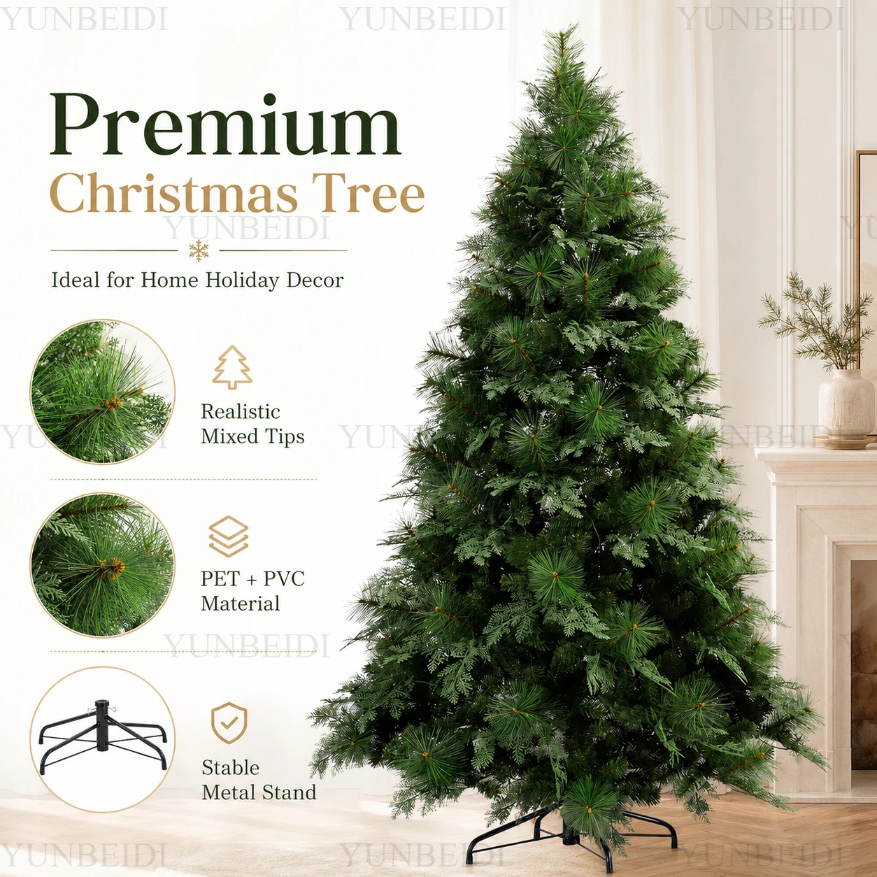 Artificial Christmas Tree PET+PVC Hybrid Tree120CM To 180CM Large Christmas Tree Family Parties Christmas Atmosphere Decoration
Artificial Christmas Tree PET+PVC Hybrid Tree120CM To 180CM Large Christmas Tree Family Parties Christmas Atmosphere Decoration