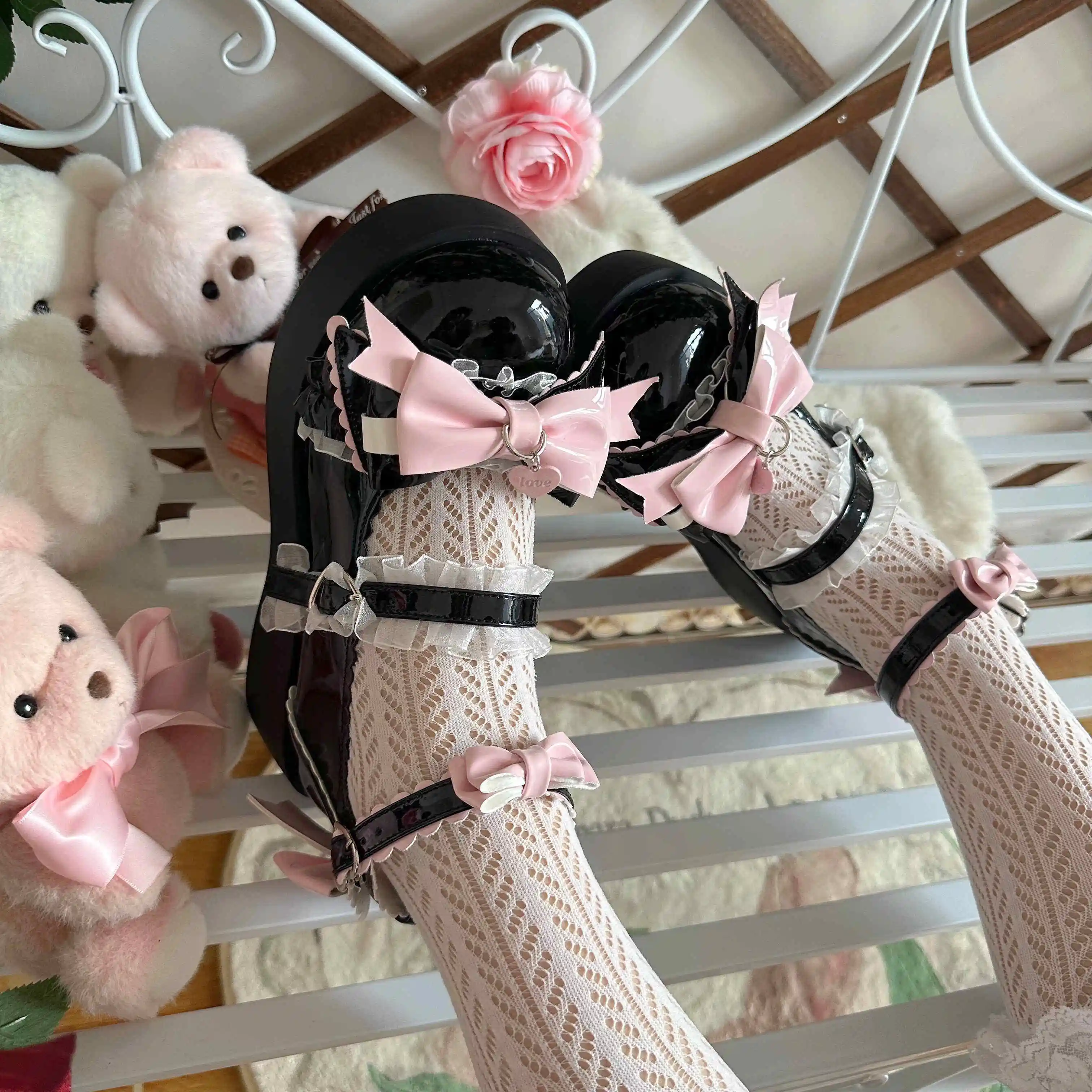 Japanese Original Sweet and Cute Lo Shoes Soft Girl Lolita Platform Single Shoes Heightening Bow Muffin Sole Single Shoe Women
Japanese Original Sweet and Cute Lo Shoes Soft Girl Lolita Platform Single Shoes Heightening Bow Muffin Sole Single Shoe Women