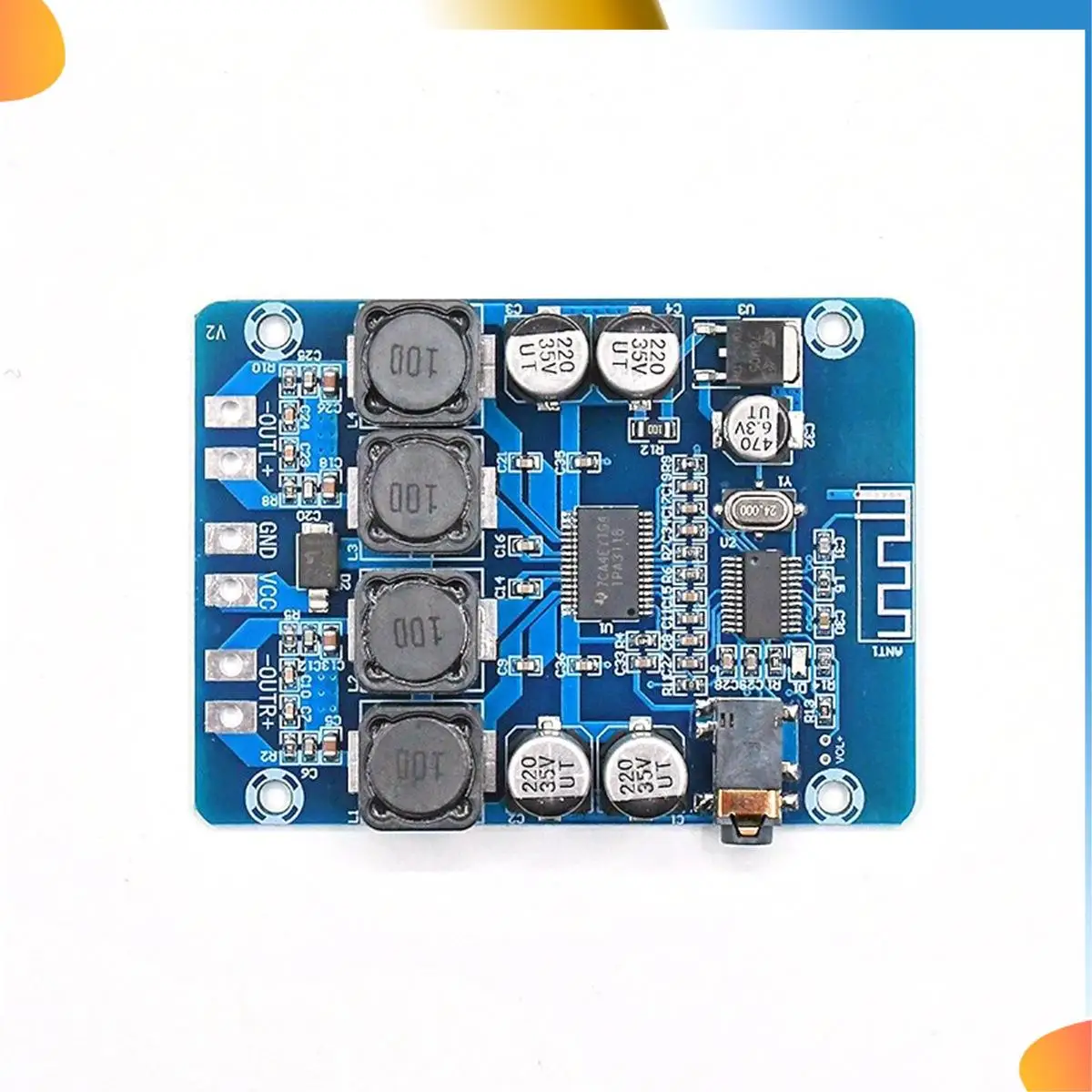 B48A XH-M314 Bluetooth Digital Power Amplifier Board TPA3118 Dual 45W Audio Module AUX Decoding
B48A XH-M314 Bluetooth Digital Power Amplifier Board TPA3118 Dual 45W Audio Module AUX Decoding