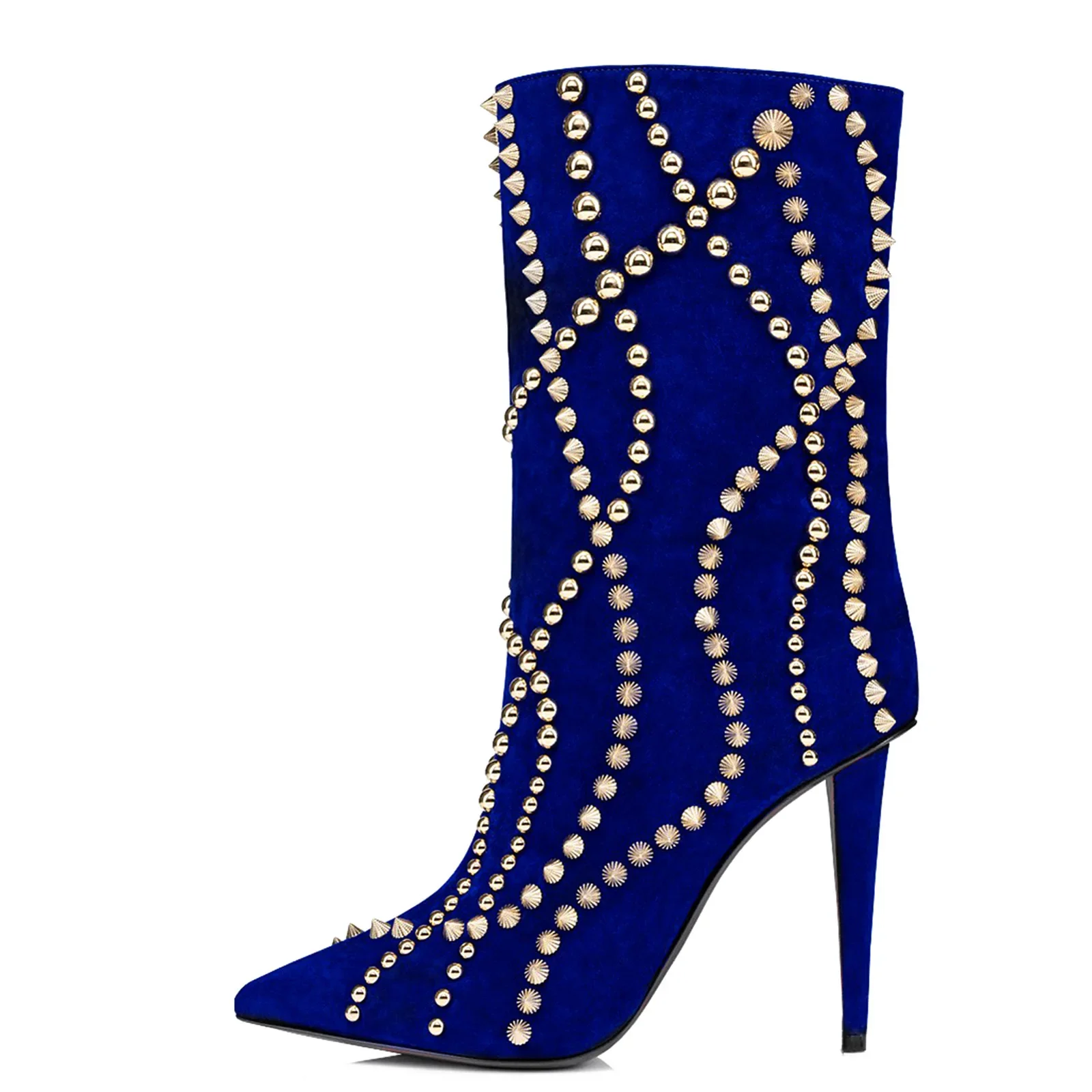 Stiletto Heel Pointed Toe Studded Ankle Boots Large Size Slip-On Calf Botas Femininas Suede Leather Women Botines Zapato
Stiletto Heel Pointed Toe Studded Ankle Boots Large Size Slip-On Calf Botas Femininas Suede Leather Women Botines Zapato