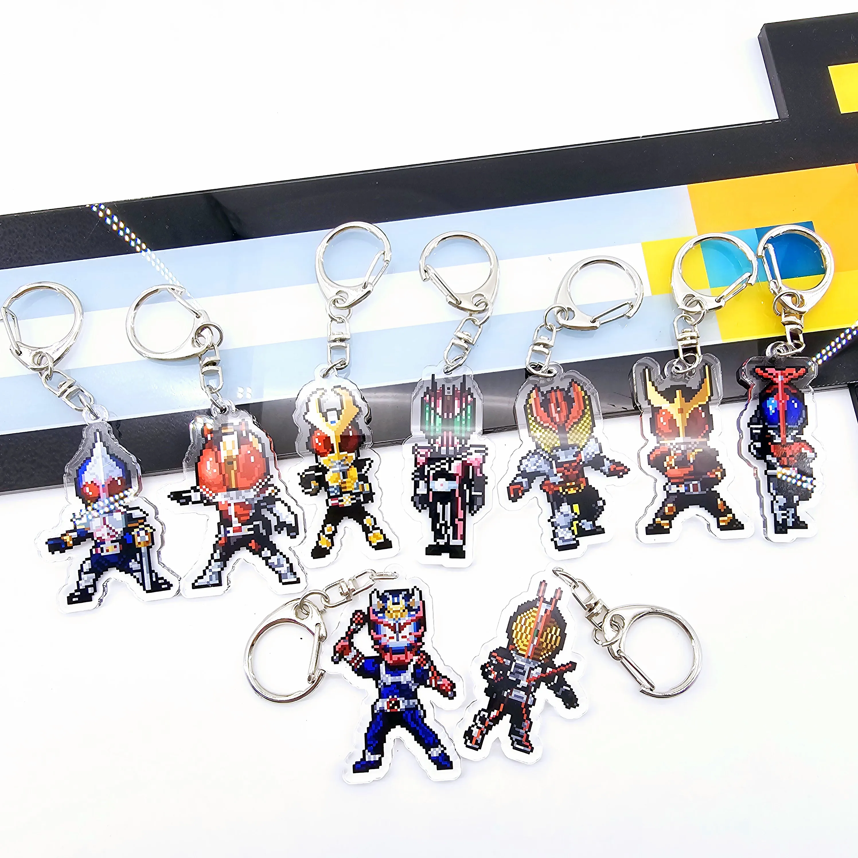 Anime Masked Kamen Rider Acrylic Keychain Pixel Cartoon Figure Pendant Key Chain for Fans Collection Jewelry Christmas Gift
Anime Masked Kamen Rider Acrylic Keychain Pixel Cartoon Figure Pendant Key Chain for Fans Collection Jewelry Christmas Gift