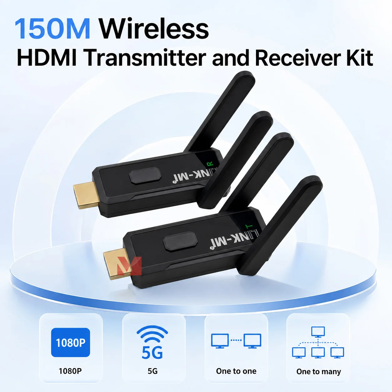 150M Wireless HDMI Extender 1080P Video Transmitter And Receiver Kit for TV Laptop One to Many Connectivity
150M Wireless HDMI Extender 1080P Video Transmitter And Receiver Kit for TV Laptop One to Many Connectivity