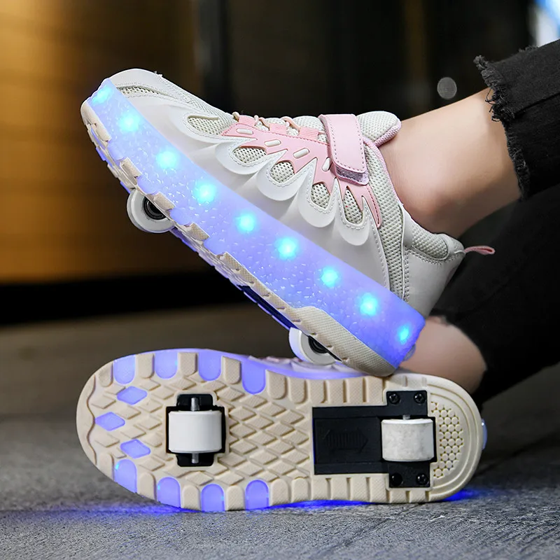 Girl's 2 Wheel Racing Roller Shoes Fashionable Unisex Automatic Pop-up Sneakers Dual-purpose Skating Casual Shoes With Wheels
Girl's 2 Wheel Racing Roller Shoes Fashionable Unisex Automatic Pop-up Sneakers Dual-purpose Skating Casual Shoes With Wheels