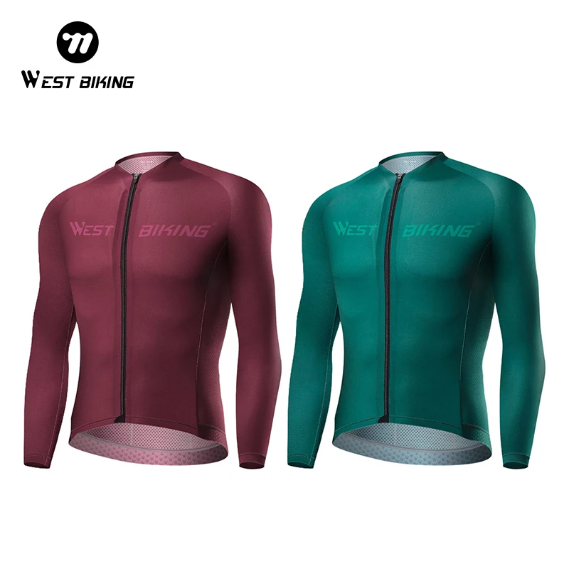 WEST BIKING Mens Cycling Jersey Long Sleeve Ultralight Pro Team Anti-sweat Breathable Road Bike Jersey Bicycle Shirt With Pocket
WEST BIKING Mens Cycling Jersey Long Sleeve Ultralight Pro Team Anti-sweat Breathable Road Bike Jersey Bicycle Shirt With Pocket