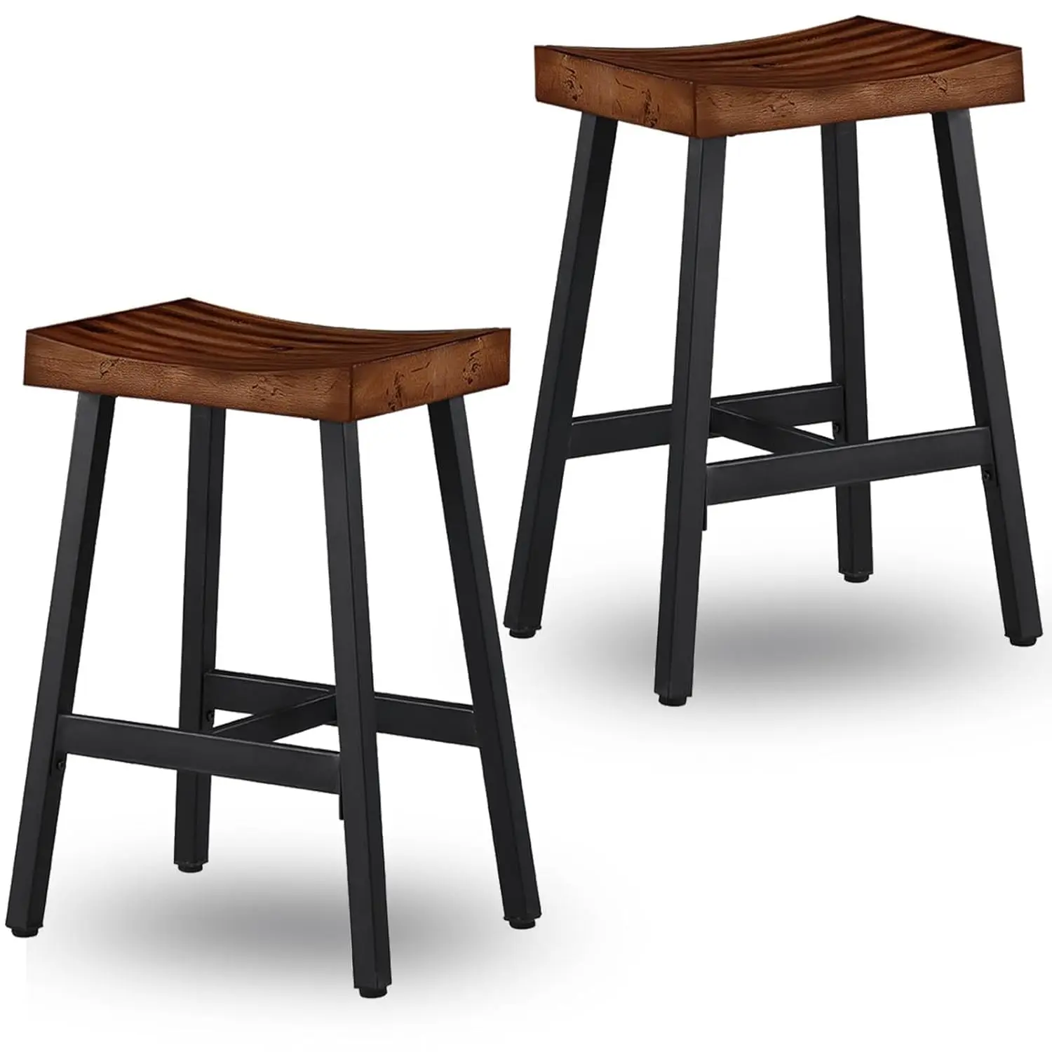 Bar Stools Set of 2, Backless Saddle Barstools, 25" Solid Wood Counter Height Kitchen Bar Stool, Wooden Seat with, Customized
Bar Stools Set of 2, Backless Saddle Barstools, 25" Solid Wood Counter Height Kitchen Bar Stool, Wooden Seat with, Customized