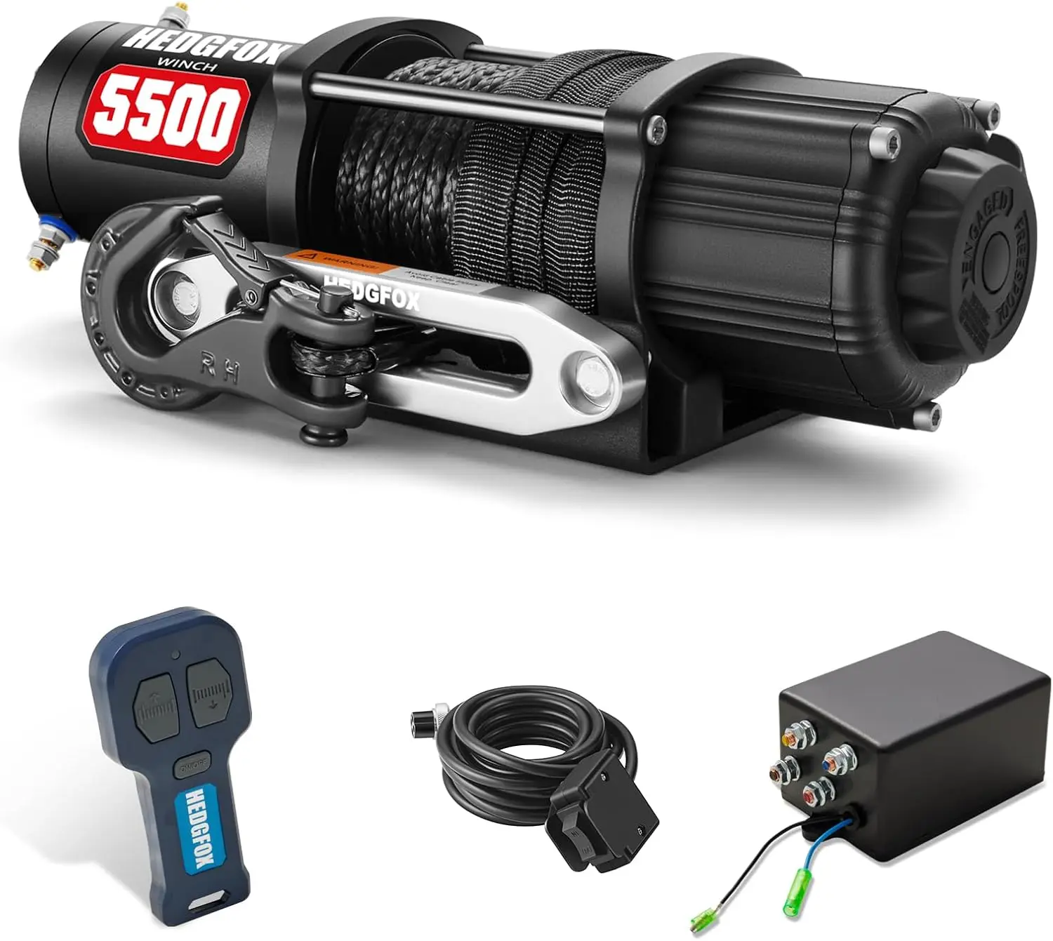 5500 Lbs Electric ATV UTV Recovery Winch with 1 4 x 50 Synthetic Rope 12V Waterproof Winch with Wireless Remote
5500 Lbs Electric ATV UTV Recovery Winch with 1 4 x 50 Synthetic Rope 12V Waterproof Winch with Wireless Remote