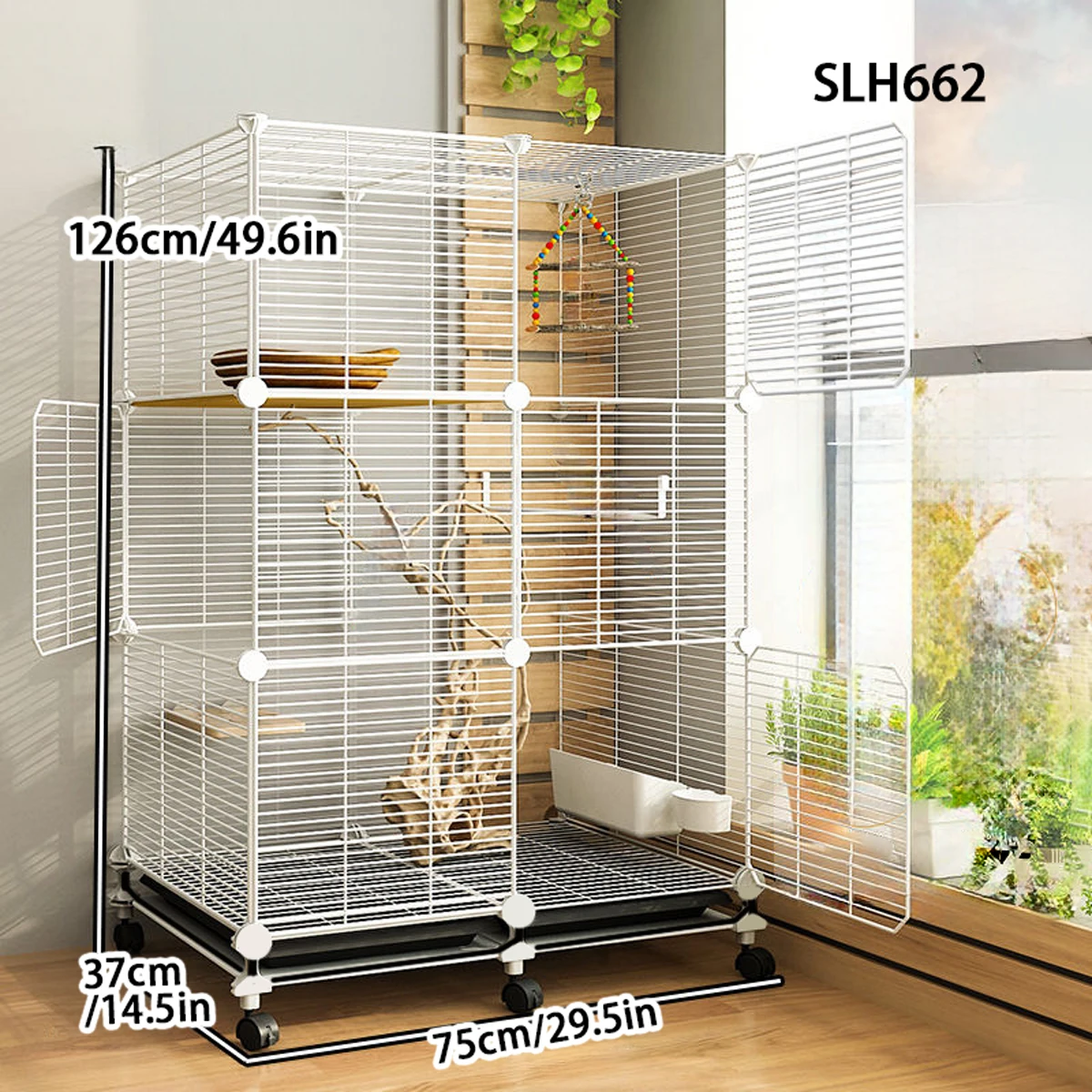 Large Bird Cage with Iron Mesh, Toilet Tray, Bird Bowl and Perch, Suitable for Parrots, Cockatiels, Mynas, Budgerigars, Finches, Lovebirds, and Breeding Bird Nests
Large Bird Cage with Iron Mesh, Toilet Tray, Bird Bowl and Perch, Suitable for Parrots, Cockatiels, Mynas, Budgerigars, Finches, Lovebirds, and Breeding Bird Nests