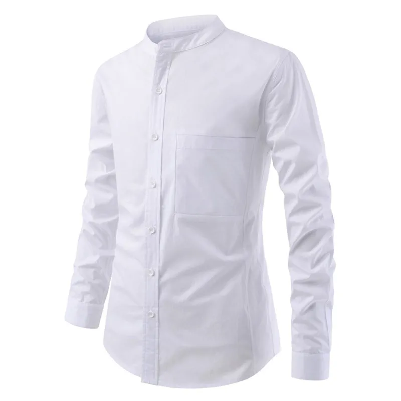 Slim Fit Long Sleeve Men's Shirt Red Stand Collar Pocket Fashionable Urban Style All Seasons Standard Fit Youth Casual Shirt
Slim Fit Long Sleeve Men's Shirt Red Stand Collar Pocket Fashionable Urban Style All Seasons Standard Fit Youth Casual Shirt