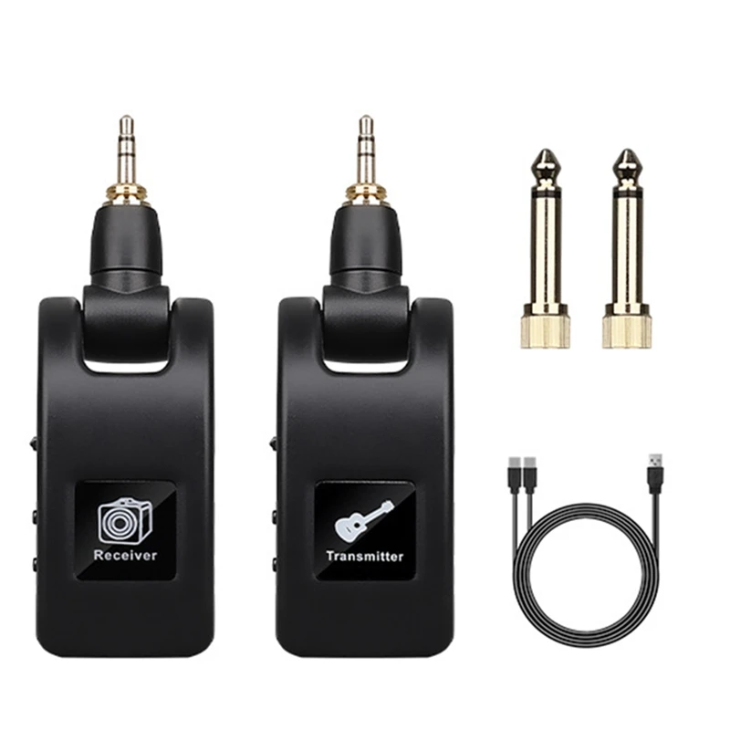 Guitar Wireless System Audio Transmitter Receiver USB Rechargeable Wireless System for Electric Guitar Bass
Guitar Wireless System Audio Transmitter Receiver USB Rechargeable Wireless System for Electric Guitar Bass
