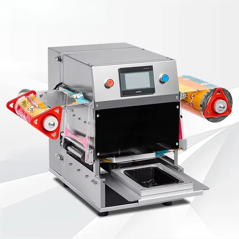 Food Tray Boxes Sealer Automatic High Efficiency Foil Film Sealing Machine for Restaurant Takeaway Packaging
Food Tray Boxes Sealer Automatic High Efficiency Foil Film Sealing Machine for Restaurant Takeaway Packaging