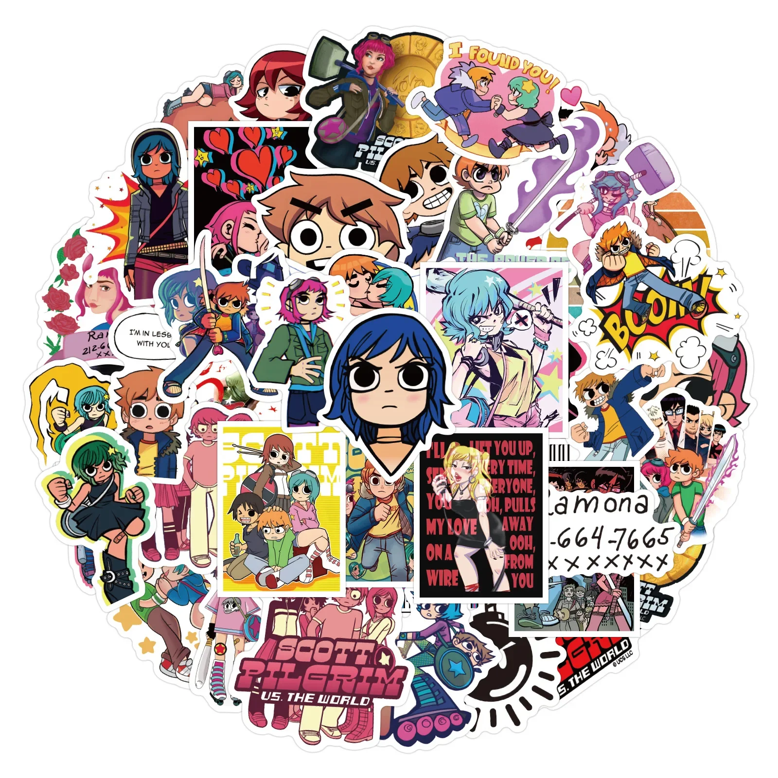 100pcs Cartoon Anime Scott Pilgrim Laptop Guitar Luggage Scooter Waterproof Sticker
100pcs Cartoon Anime Scott Pilgrim Laptop Guitar Luggage Scooter Waterproof Sticker