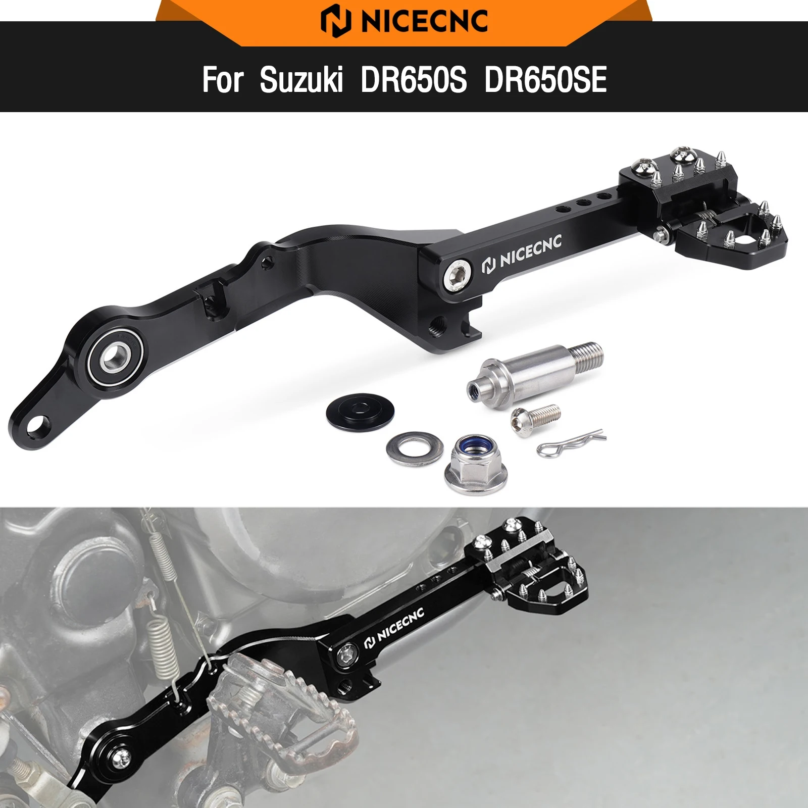 Folding Rear Brake Pedal Lever Tip Plate For Suzuki 1996-2025 2024 DR650S DR650SE DR650S/SE DR 650 S DR 650 SE DR650 S DR650 SE
Folding Rear Brake Pedal Lever Tip Plate For Suzuki 1996-2025 2024 DR650S DR650SE DR650S/SE DR 650 S DR 650 SE DR650 S DR650 SE