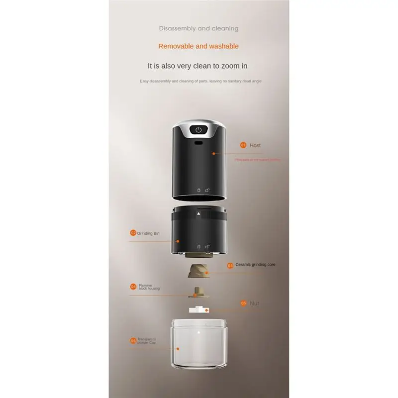 (AIMA) Coffee Grinder Electric Espresso Coffee Bean Grinder Stainless Steel Automatic Portable Rechargeable Coffee Mill-Black
(AIMA) Coffee Grinder Electric Espresso Coffee Bean Grinder Stainless Steel Automatic Portable Rechargeable Coffee Mill-Black