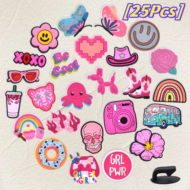 25 Pack of Smile Shoes Charms for Casual Travel Shoes Decoration Camera Skull For Women Men's Gift Sandals Accessories
25 Pack of Smile Shoes Charms for Casual Travel Shoes Decoration Camera Skull For Women Men's Gift Sandals Accessories