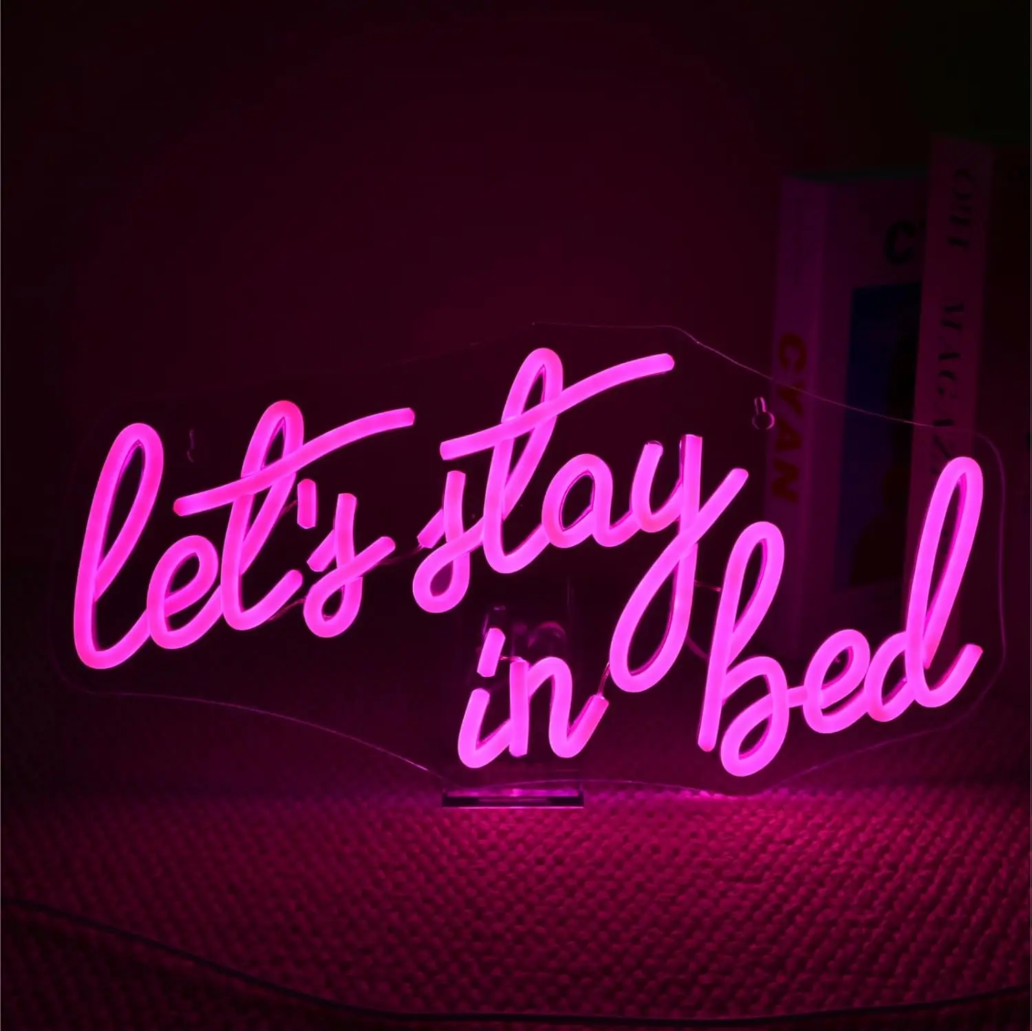 Let's Stay In Bed Neon Led Sign Bedroom Decoration Pink Letter Neon Lights Hotels Apartments Dorms Home Room Wall Light Up Sign
Let's Stay In Bed Neon Led Sign Bedroom Decoration Pink Letter Neon Lights Hotels Apartments Dorms Home Room Wall Light Up Sign