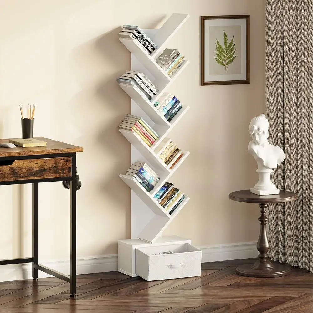 Tree Bookshel with Der, 9 Shel Bookshel, Wooden Bookcase Storage Rack or ovies/Books, Bookshelves, Utility Organizer Shelves
Tree Bookshel with Der, 9 Shel Bookshel, Wooden Bookcase Storage Rack or ovies/Books, Bookshelves, Utility Organizer Shelves
