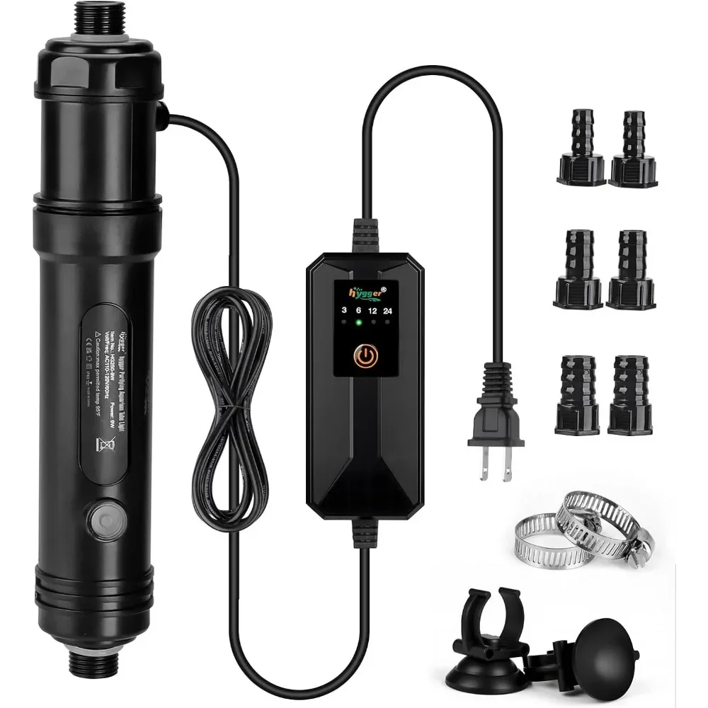 9W UV Aquarium Light with Timer 360 Shield Clear Green Water Submersible Cleaner for 60-100 Gallon Tanks
9W UV Aquarium Light with Timer 360 Shield Clear Green Water Submersible Cleaner for 60-100 Gallon Tanks