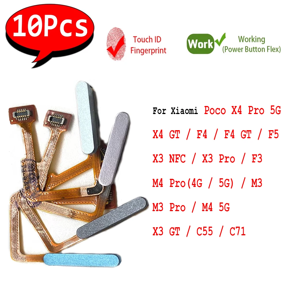 10Pcs,For Xiaomi Poco X4 M4 Pro 4G 5G F4 GT F5 X3 M3 F3 Fingerprint Sensor Scanner Touch ID Connecter Flex Cable
10Pcs,For Xiaomi Poco X4 M4 Pro 4G 5G F4 GT F5 X3 M3 F3 Fingerprint Sensor Scanner Touch ID Connecter Flex Cable